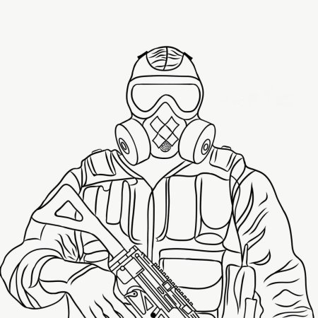 Раскраска диверсант Rainbow Six Siege