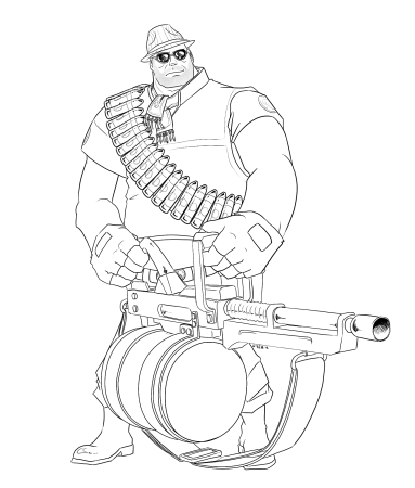 Team Fortress 2 раскраска солдат