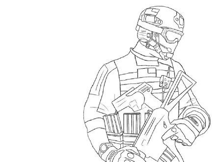Раскраска Call of Duty Modern Warfare 2