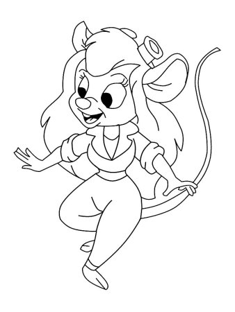 Рокки чип и Дейл раскраска