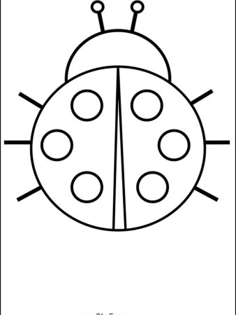 Божья коровка трафарет для детей
