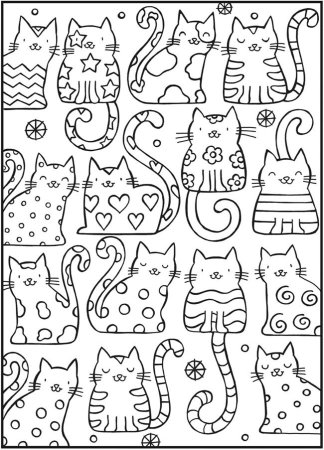 Раскраски котенки