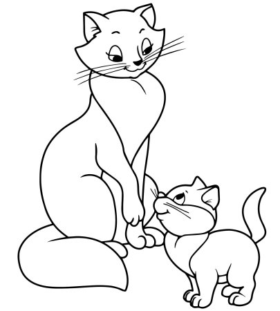 Раскраска новогодний котик