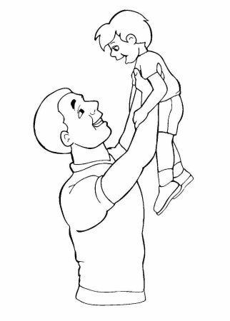 Day of father раскраска
