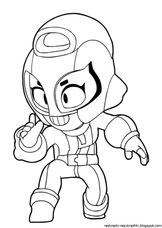 Brawl Stars раскраска Макс