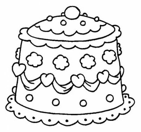 Раскраски тортики и пирожные