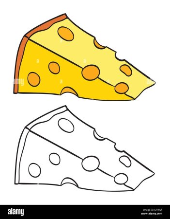 Пицца с куском сыра