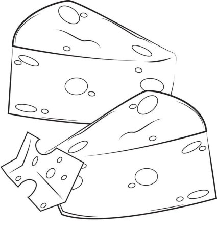 Сыр раскраска
