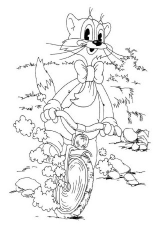 Разукрашки кот Леопольд