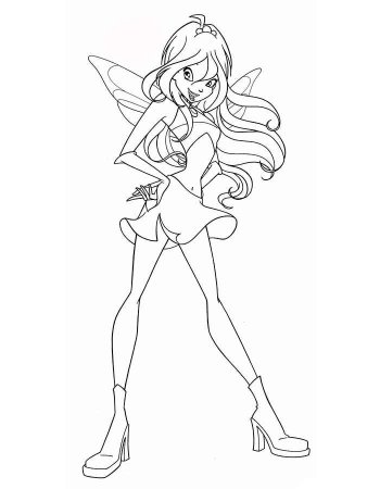 Раскраска Винкс Блум