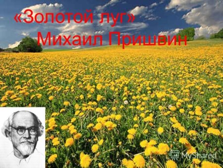 Михаила Пришвина «золотой луг»