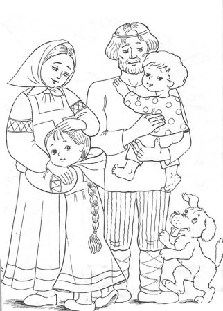 Раскраска "гуси-лебеди"