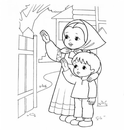 Рисунок к сказке гуси лебеди
