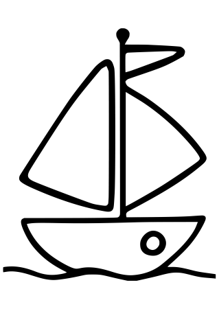 Раскраска кораблик для детей 3-4 лет