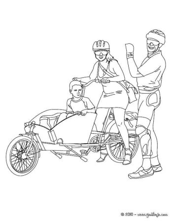 Раскраска спортивная семья