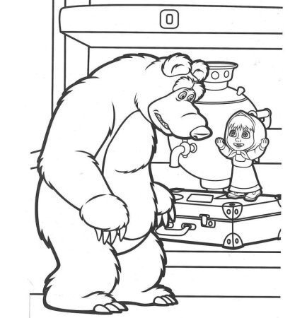 Маша и медведь раска