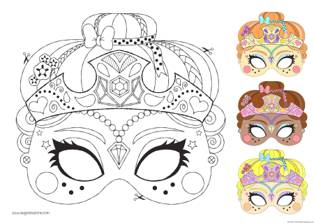 Маска раскраска для детей