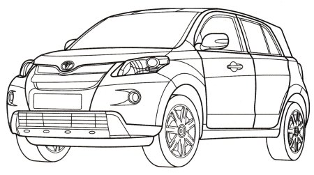 Раскраска Лексус РХ 350