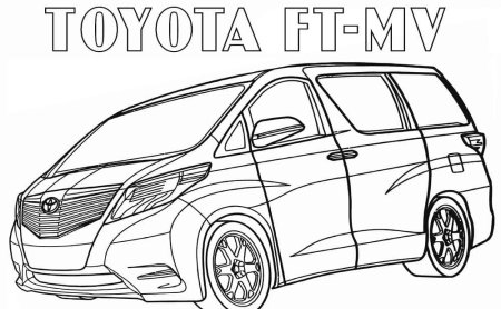 Раскраска Toyota Corolla Verso