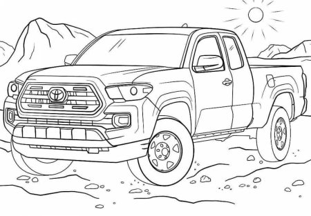 Раскраска Toyota Land Cruiser 200