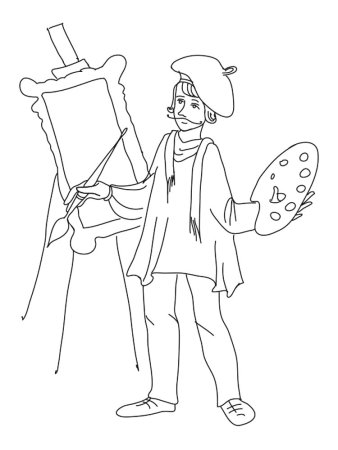 Кисточка раскраска