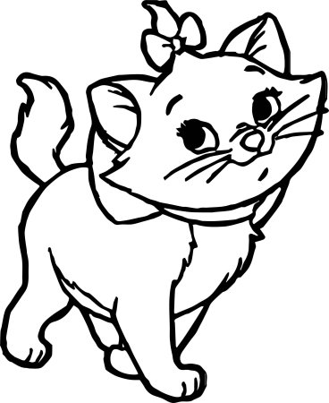 Детская раскраска кошка