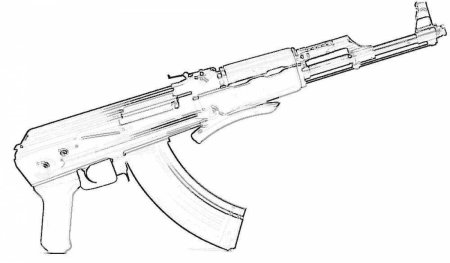 Разукрашка автомата АК 47