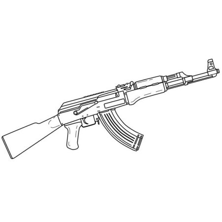 АК 47 раскраска