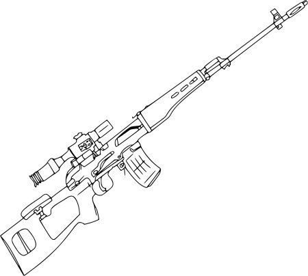 AWM снайперская винтовка раскраска