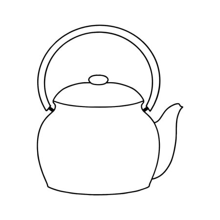 Чайник раскраска