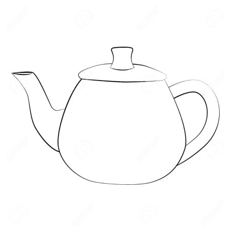 Чайник раскраска