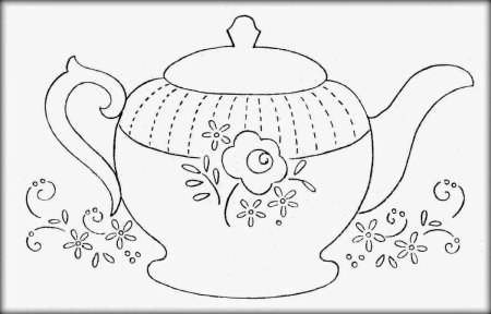 Чайник для раскрашивания для детей