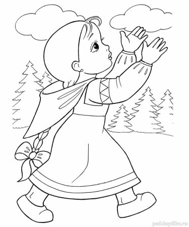 Раскраска "гуси-лебеди"
