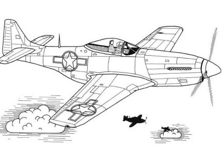 P-51 Mustang раскраска