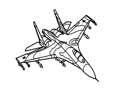 Раскраска самолет истребитель Су-24