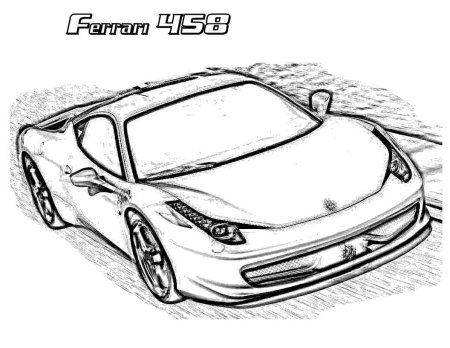 Раскраска Ferrari f50