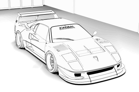 Ferrari f40 раскраска