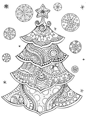 Новогодняя раскраска