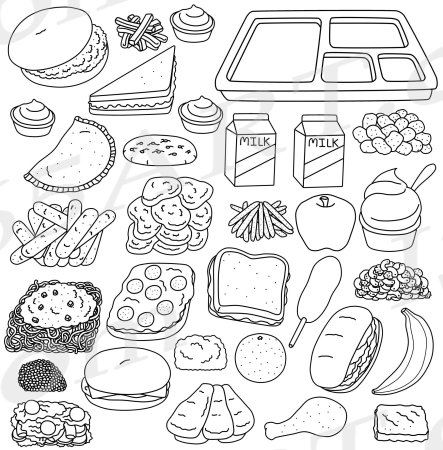 Продукты раскраска для детей