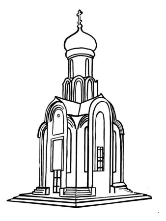 Раскраска храмы и церкви