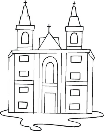 Церковь раскраска