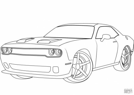 Dodge Challenger srt8 раскраска