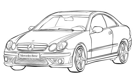 Раскраска Мерседес w204