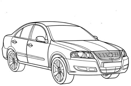 Раскраска машины Nissan Almera Classic