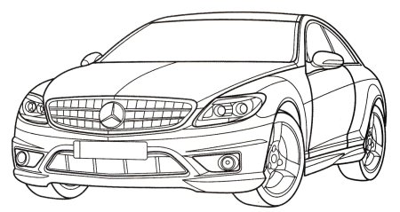 Раскраска Мерседес CLS 63