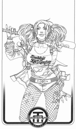 Раскраска Харли Квинн в полный рост