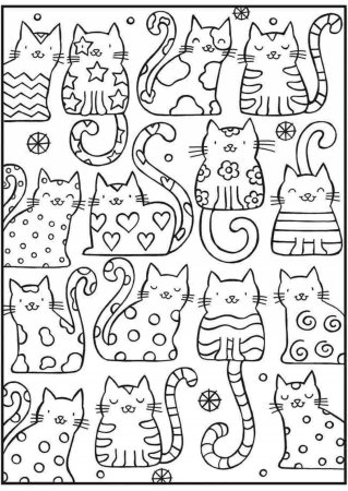 Раскраски коты
