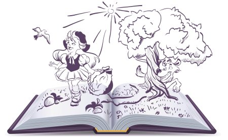 Книга черно белая сказки