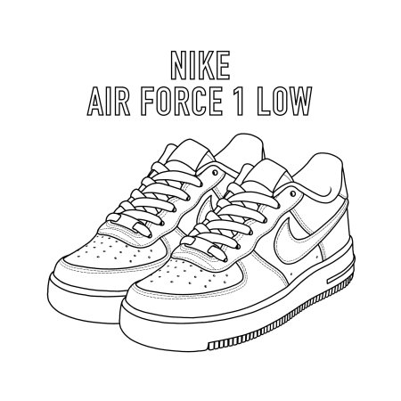 Nike Air Force 1 раскраска