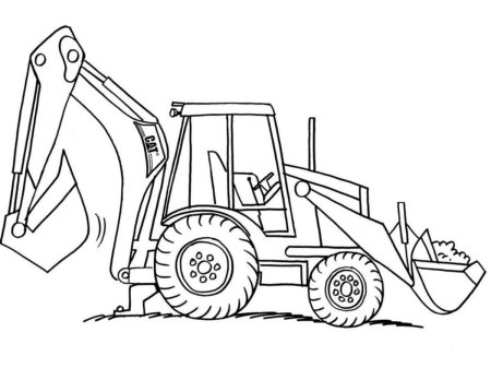 Трактор JCB раскраска
